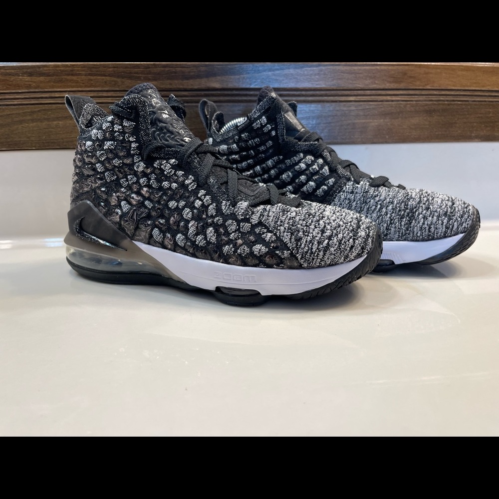 LeBron 18 size 5.5Y kids. Grey